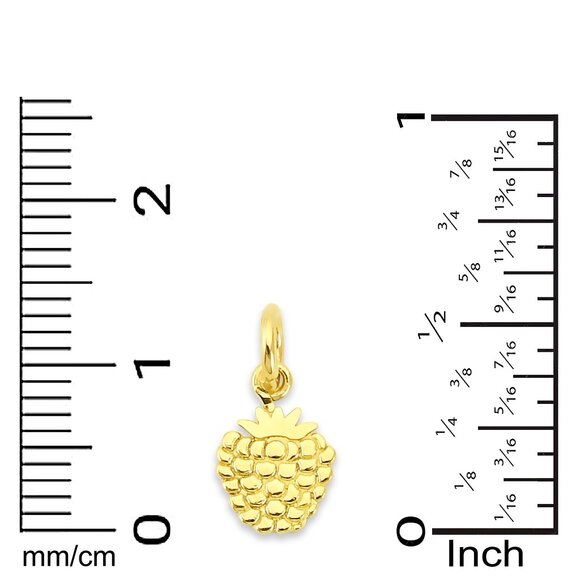 Solid 10k Gold Raspberry Charm - Summer Jewelry Gifts for Her - Picture 3 of 5